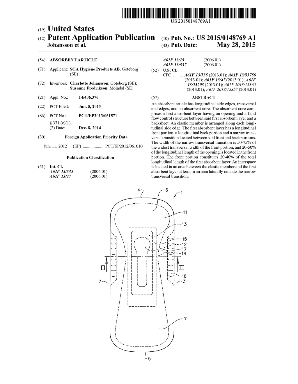 ABSORBENT ARTICLE - diagram, schematic, and image 01