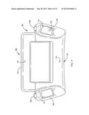 COMBINATION COMPUTING DEVICE AND GAME CONTROLLER WITH FLEXIBLE BRIDGE     SECTION diagram and image