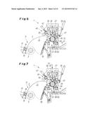 Apparatus for and method of winding-up a metal strip, and plant for     producing a metal strip windable into a coil diagram and image