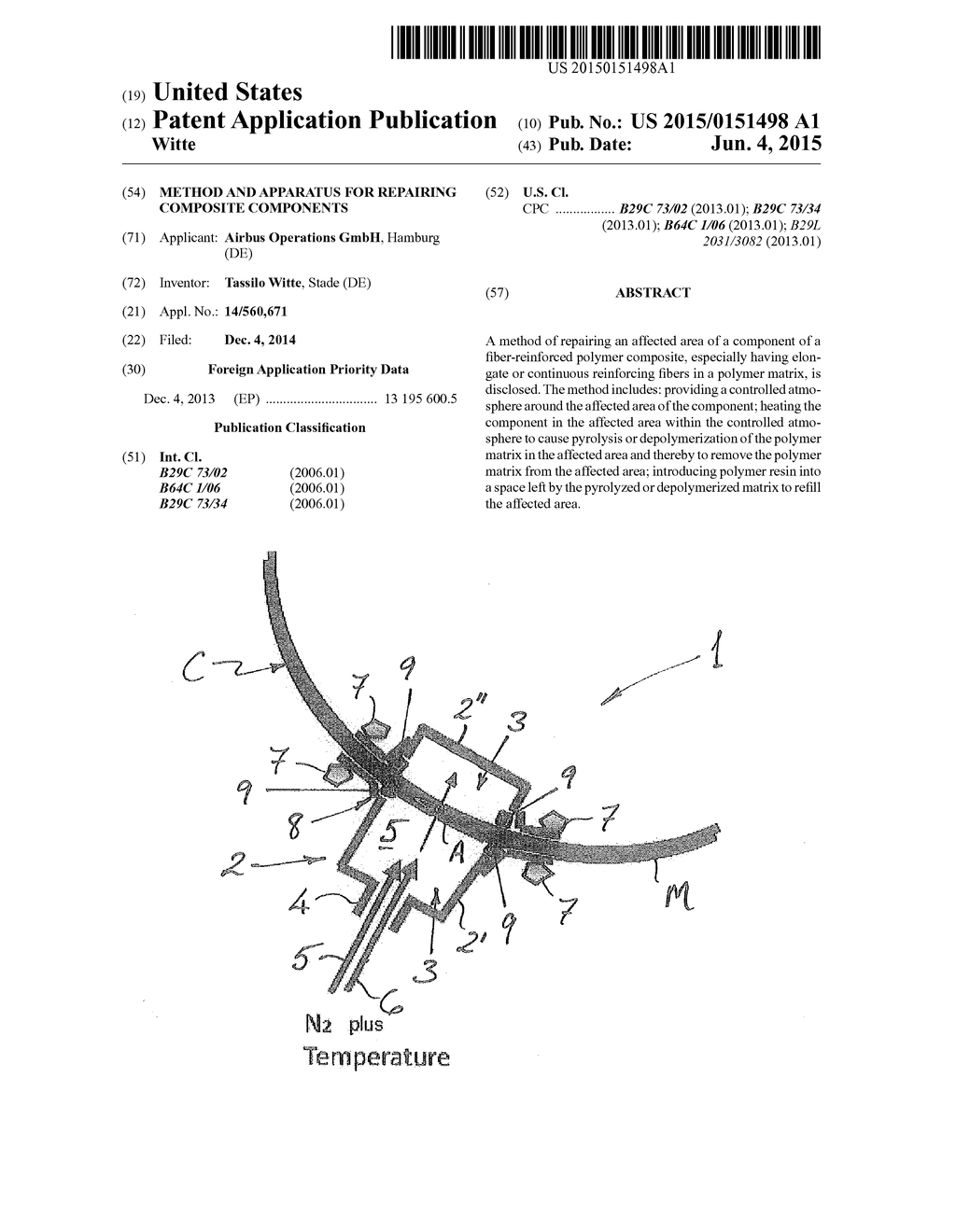 METHOD AND APPARATUS FOR REPAIRING COMPOSITE COMPONENTS - diagram, schematic, and image 01