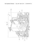 DEVICE FOR LAYERED STACKING A SUPPORT diagram and image