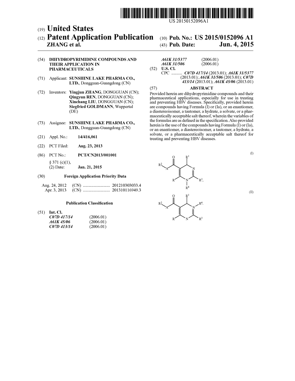 DIHYDROPYRIMIDINE COMPOUNDS AND THEIR APPLICATION IN PHARMACEUTICALS - diagram, schematic, and image 01