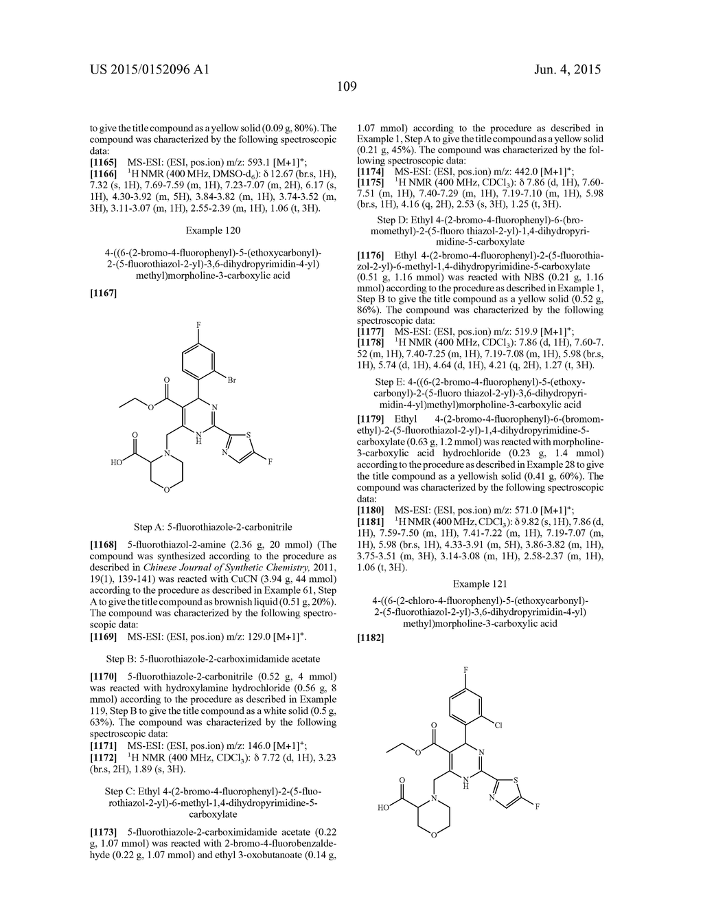 DIHYDROPYRIMIDINE COMPOUNDS AND THEIR APPLICATION IN PHARMACEUTICALS - diagram, schematic, and image 110