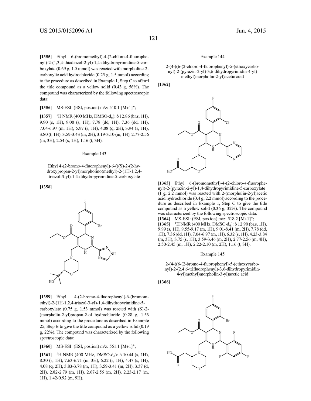 DIHYDROPYRIMIDINE COMPOUNDS AND THEIR APPLICATION IN PHARMACEUTICALS - diagram, schematic, and image 122