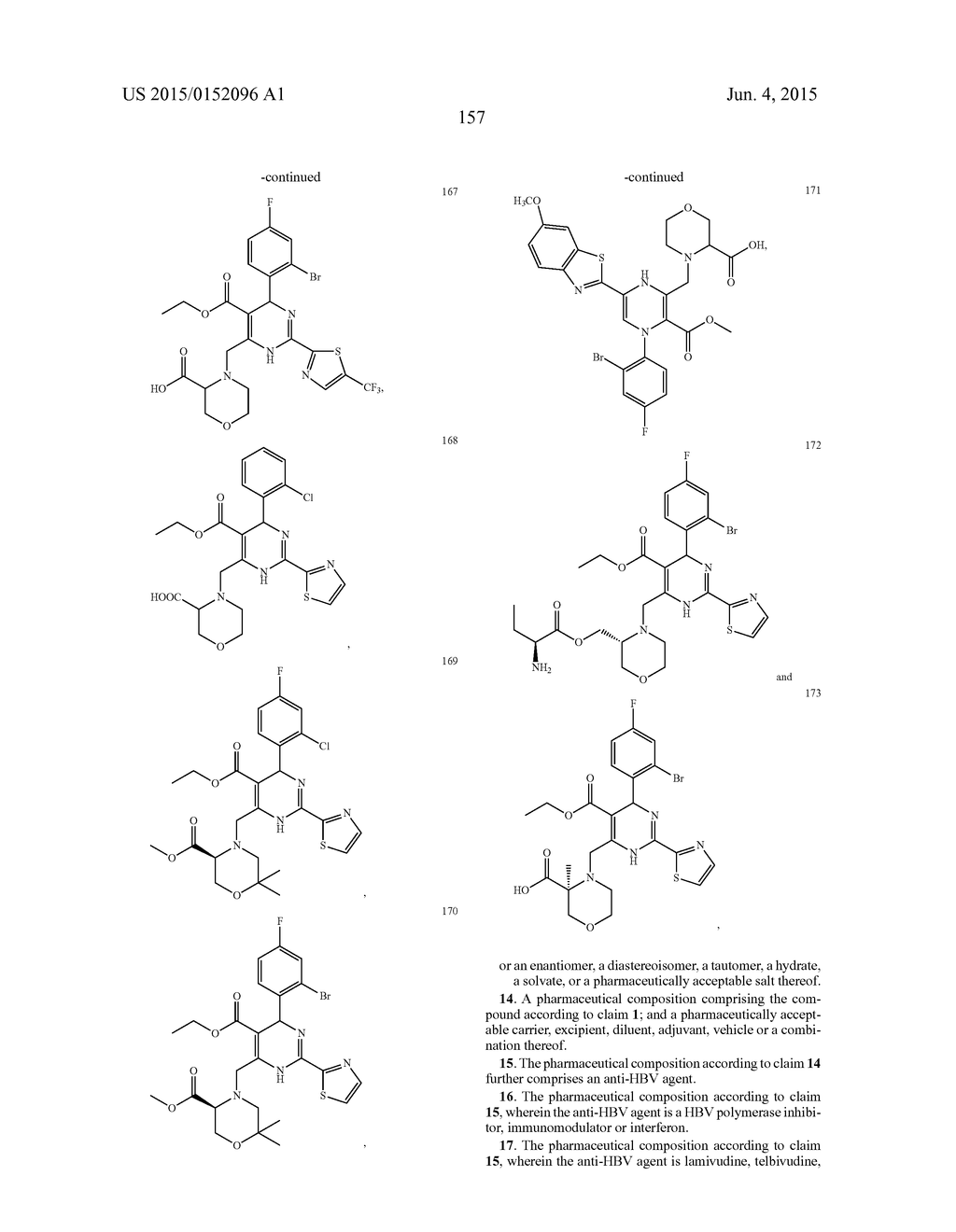 DIHYDROPYRIMIDINE COMPOUNDS AND THEIR APPLICATION IN PHARMACEUTICALS - diagram, schematic, and image 158