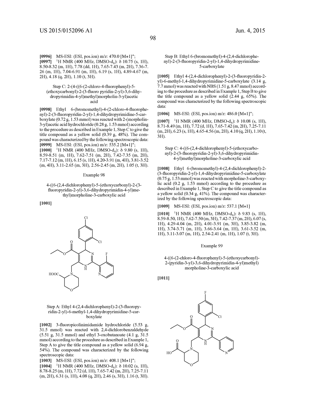 DIHYDROPYRIMIDINE COMPOUNDS AND THEIR APPLICATION IN PHARMACEUTICALS - diagram, schematic, and image 99