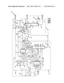 METHOD FOR PRODUCING A TREATED NATURAL GAS, A CUT RICH IN C3+ HYDROCARBONS     AND OPTIONALLY AN ETHANE-RICH STREAM, AND ASSOCIATED FACILITY diagram and image