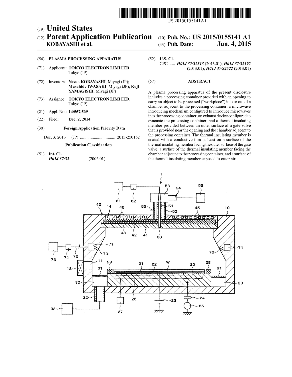 PLASMA PROCESSING APPARATUS - diagram, schematic, and image 01