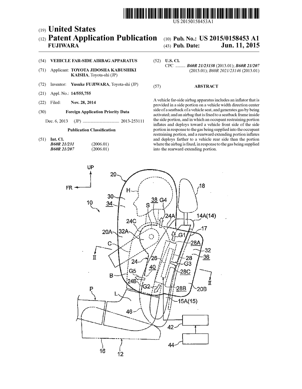 VEHICLE FAR-SIDE AIRBAG APPARATUS - diagram, schematic, and image 01