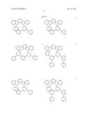 FLUORESCENCE AND DELAYED FLUORESCENCE-TYPE ORGANIC LIGHT-EMITTING MATERIAL     AND ELEMENT diagram and image