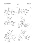 FLUORESCENCE AND DELAYED FLUORESCENCE-TYPE ORGANIC LIGHT-EMITTING MATERIAL     AND ELEMENT diagram and image