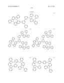 FLUORESCENCE AND DELAYED FLUORESCENCE-TYPE ORGANIC LIGHT-EMITTING MATERIAL     AND ELEMENT diagram and image