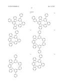 FLUORESCENCE AND DELAYED FLUORESCENCE-TYPE ORGANIC LIGHT-EMITTING MATERIAL     AND ELEMENT diagram and image