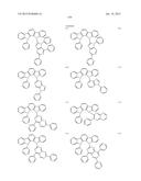 FLUORESCENCE AND DELAYED FLUORESCENCE-TYPE ORGANIC LIGHT-EMITTING MATERIAL     AND ELEMENT diagram and image