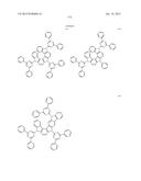 FLUORESCENCE AND DELAYED FLUORESCENCE-TYPE ORGANIC LIGHT-EMITTING MATERIAL     AND ELEMENT diagram and image