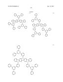 FLUORESCENCE AND DELAYED FLUORESCENCE-TYPE ORGANIC LIGHT-EMITTING MATERIAL     AND ELEMENT diagram and image