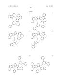 FLUORESCENCE AND DELAYED FLUORESCENCE-TYPE ORGANIC LIGHT-EMITTING MATERIAL     AND ELEMENT diagram and image