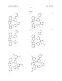 FLUORESCENCE AND DELAYED FLUORESCENCE-TYPE ORGANIC LIGHT-EMITTING MATERIAL     AND ELEMENT diagram and image