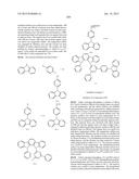 FLUORESCENCE AND DELAYED FLUORESCENCE-TYPE ORGANIC LIGHT-EMITTING MATERIAL     AND ELEMENT diagram and image