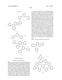 FLUORESCENCE AND DELAYED FLUORESCENCE-TYPE ORGANIC LIGHT-EMITTING MATERIAL     AND ELEMENT diagram and image