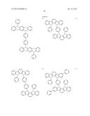 FLUORESCENCE AND DELAYED FLUORESCENCE-TYPE ORGANIC LIGHT-EMITTING MATERIAL     AND ELEMENT diagram and image