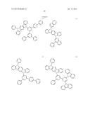 FLUORESCENCE AND DELAYED FLUORESCENCE-TYPE ORGANIC LIGHT-EMITTING MATERIAL     AND ELEMENT diagram and image