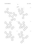 FLUORESCENCE AND DELAYED FLUORESCENCE-TYPE ORGANIC LIGHT-EMITTING MATERIAL     AND ELEMENT diagram and image