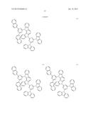 FLUORESCENCE AND DELAYED FLUORESCENCE-TYPE ORGANIC LIGHT-EMITTING MATERIAL     AND ELEMENT diagram and image