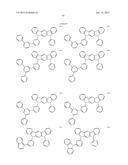 FLUORESCENCE AND DELAYED FLUORESCENCE-TYPE ORGANIC LIGHT-EMITTING MATERIAL     AND ELEMENT diagram and image