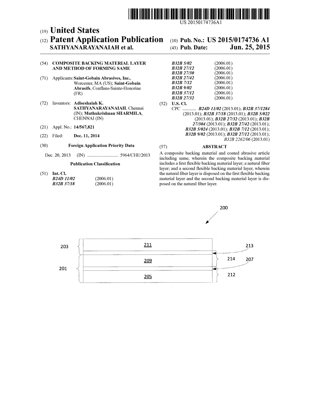 Composite Backing Material Layer And Method Of Forming Same - diagram, schematic, and image 01