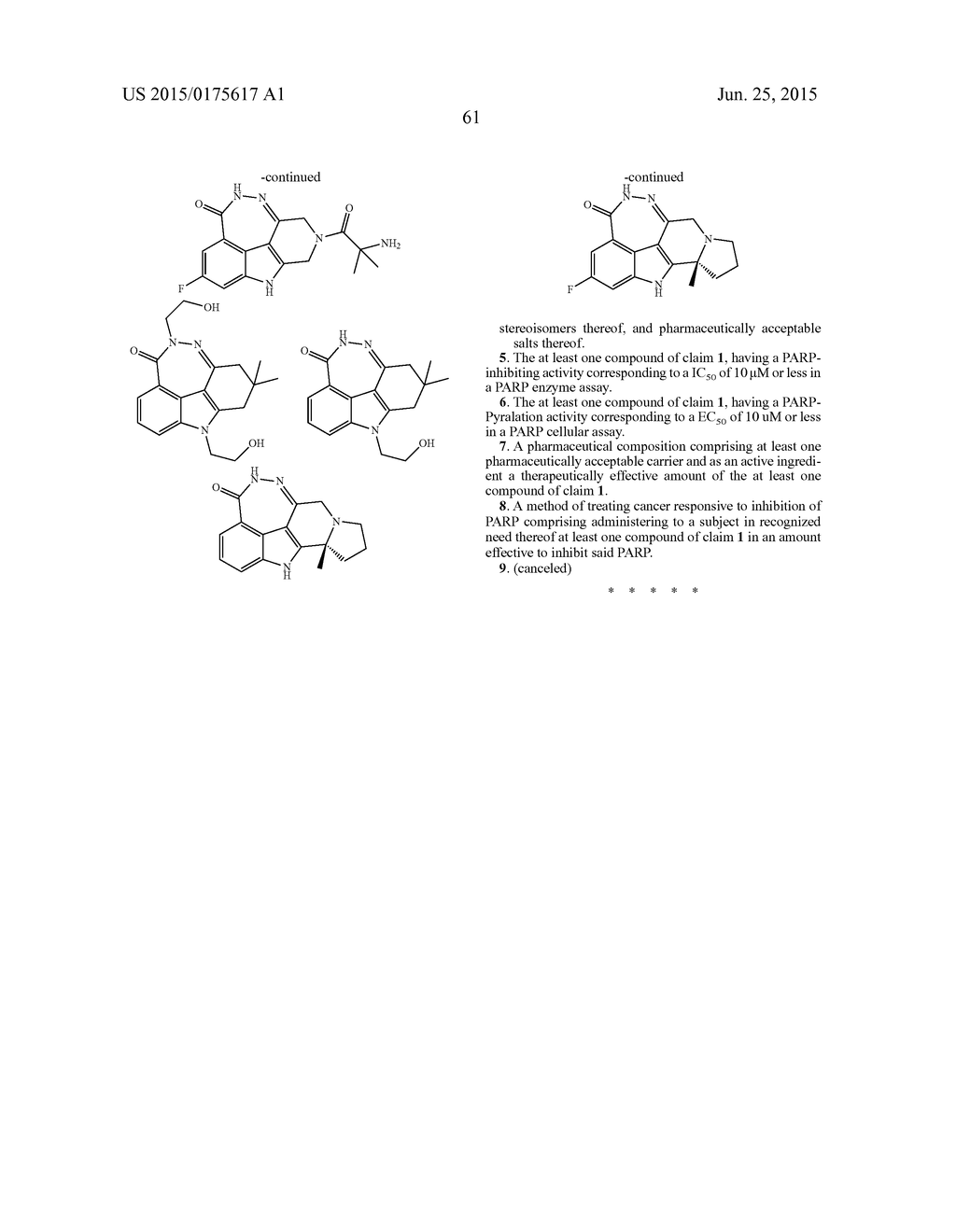 FUSED TETRA OR PENTA-CYCLIC DIHYDRODIAZEPINOCARBAZOLONES AS PARP     INHIBITORS - diagram, schematic, and image 62