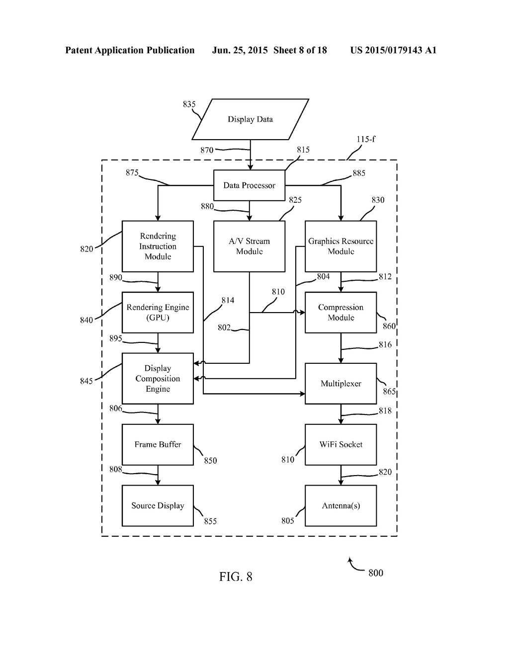 REMOTE RENDERING FOR EFFICIENT USE OF WIRELESS BANDWIDTH FOR WIRELESS     DOCKING - diagram, schematic, and image 09