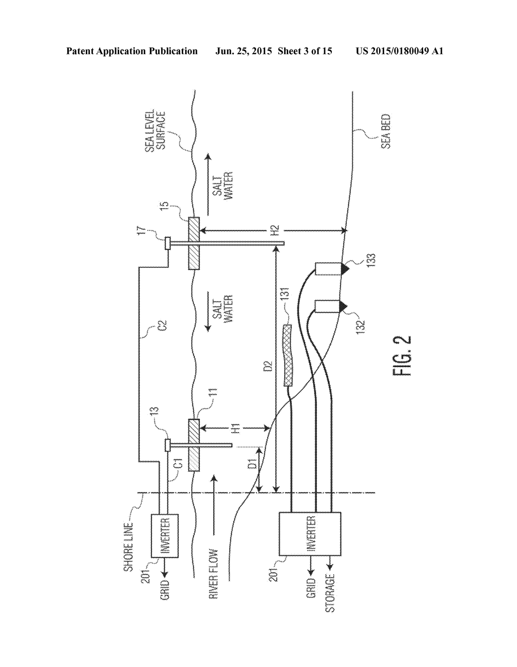 SYSTEMS AND METHODS FOR GENERATING ELECTRIC POWER FROM SALTS AND MINERALS     IN BODIES OF WATER - diagram, schematic, and image 04