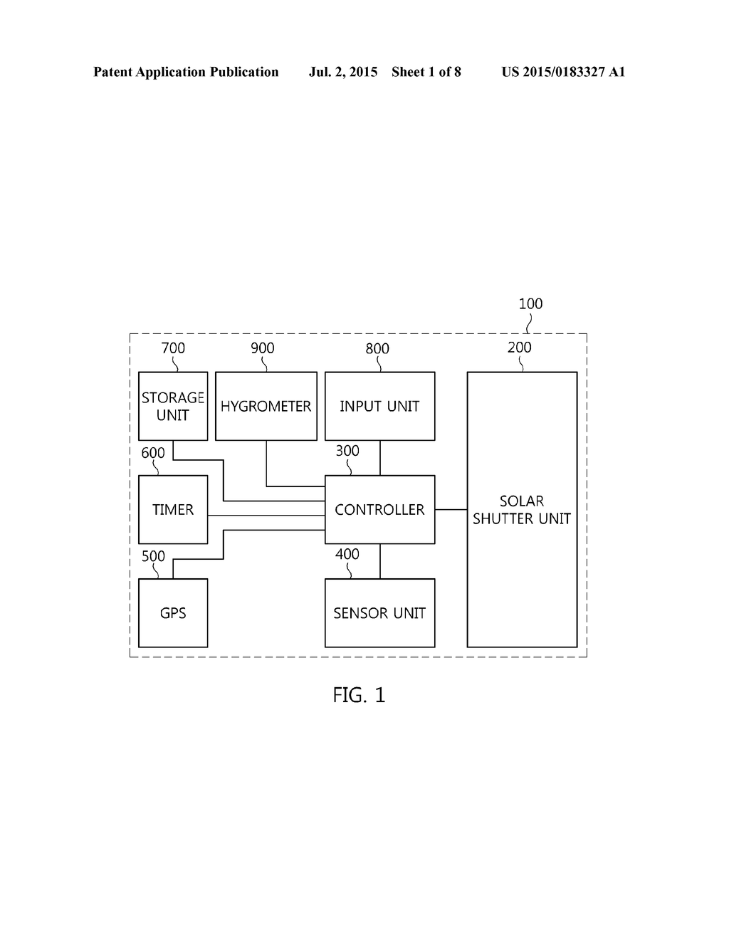 APPARATUS AND METHOD FOR CONTROLLING POWER GENERATION TYPE SOLAR SHUTTER - diagram, schematic, and image 02