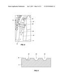 METHODS OF FORMING AND REPAIRING DOWNHOLE TOOLS HAVING FEATURES FOR     REDUCING BALLING diagram and image