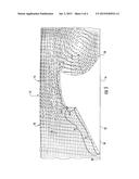 TURBINE AIRFOIL WITH AN INTERNAL COOLING SYSTEM HAVING TRIP STRIPS WITH     REDUCED PRESSURE DROP diagram and image