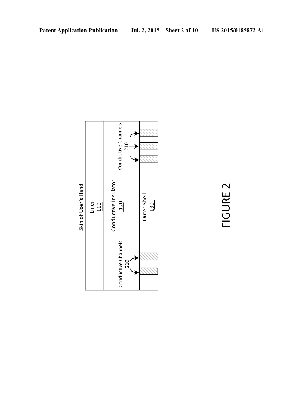 GLOVE FOR USE WITH CAPACITIVE TOUCH SCREEN AND METHOD OF MANUFACTURING     SAME - diagram, schematic, and image 03