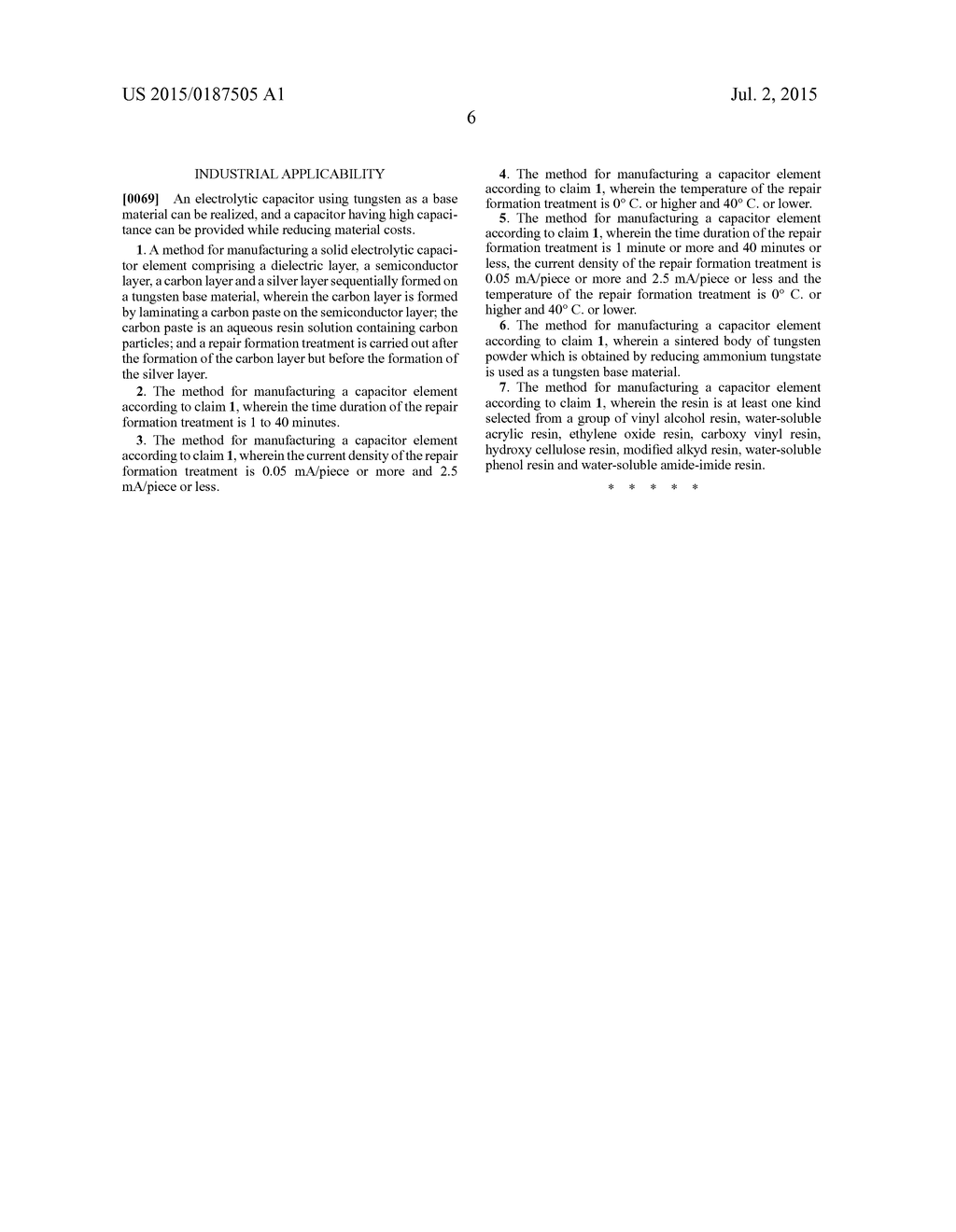 METHOD FOR MANUFACTURING SOLID ELECTROLYTIC CAPACITOR ELEMENT - diagram, schematic, and image 07