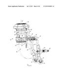 VERTICALLY ORIENTED DEBRIS BLOWER ASSEMBLY MOUNTED TO OUTDOOR POWER     EQUIPMENT UNIT diagram and image