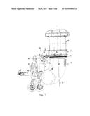 VERTICALLY ORIENTED DEBRIS BLOWER ASSEMBLY MOUNTED TO OUTDOOR POWER     EQUIPMENT UNIT diagram and image