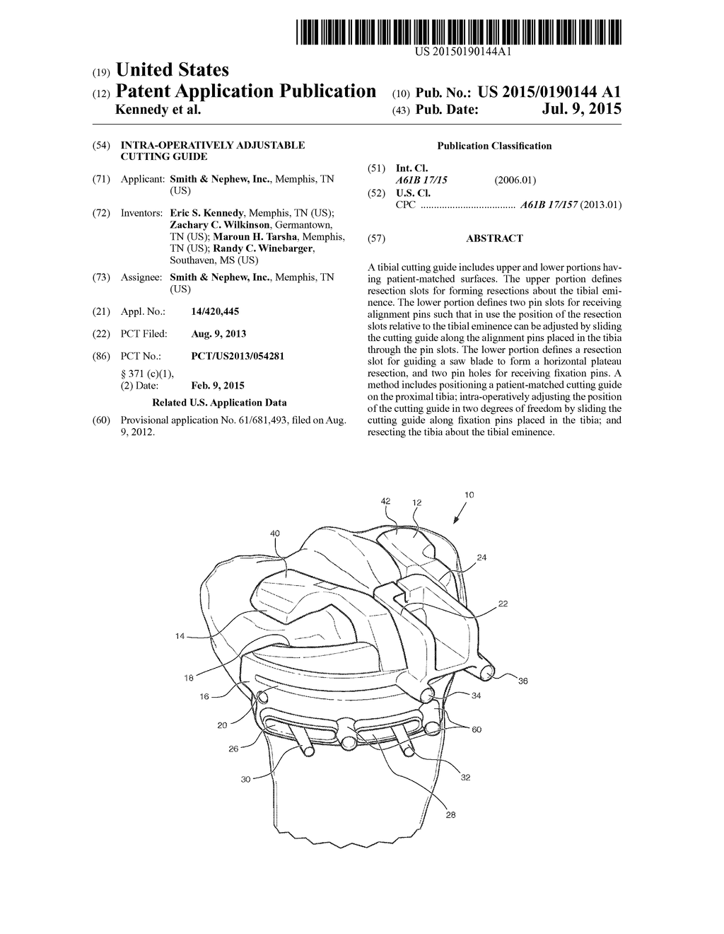 INTRA-OPERATIVELY ADJUSTABLE CUTTING GUIDE - diagram, schematic, and image 01