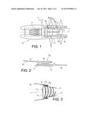 TURBOMACHINE ASSEMBLY COMPRISING TWO BODIES AND MEANS FOR GUIDING A FLUID     FLOWING FROM ONE BODY TO THE OTHER diagram and image