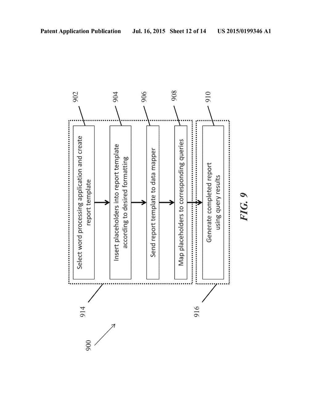 HIERARCHICAL DATABASE REPORT GENERATION WITH AUTOMATED QUERY GENERATION     FOR PLACEHOLDERS - diagram, schematic, and image 13