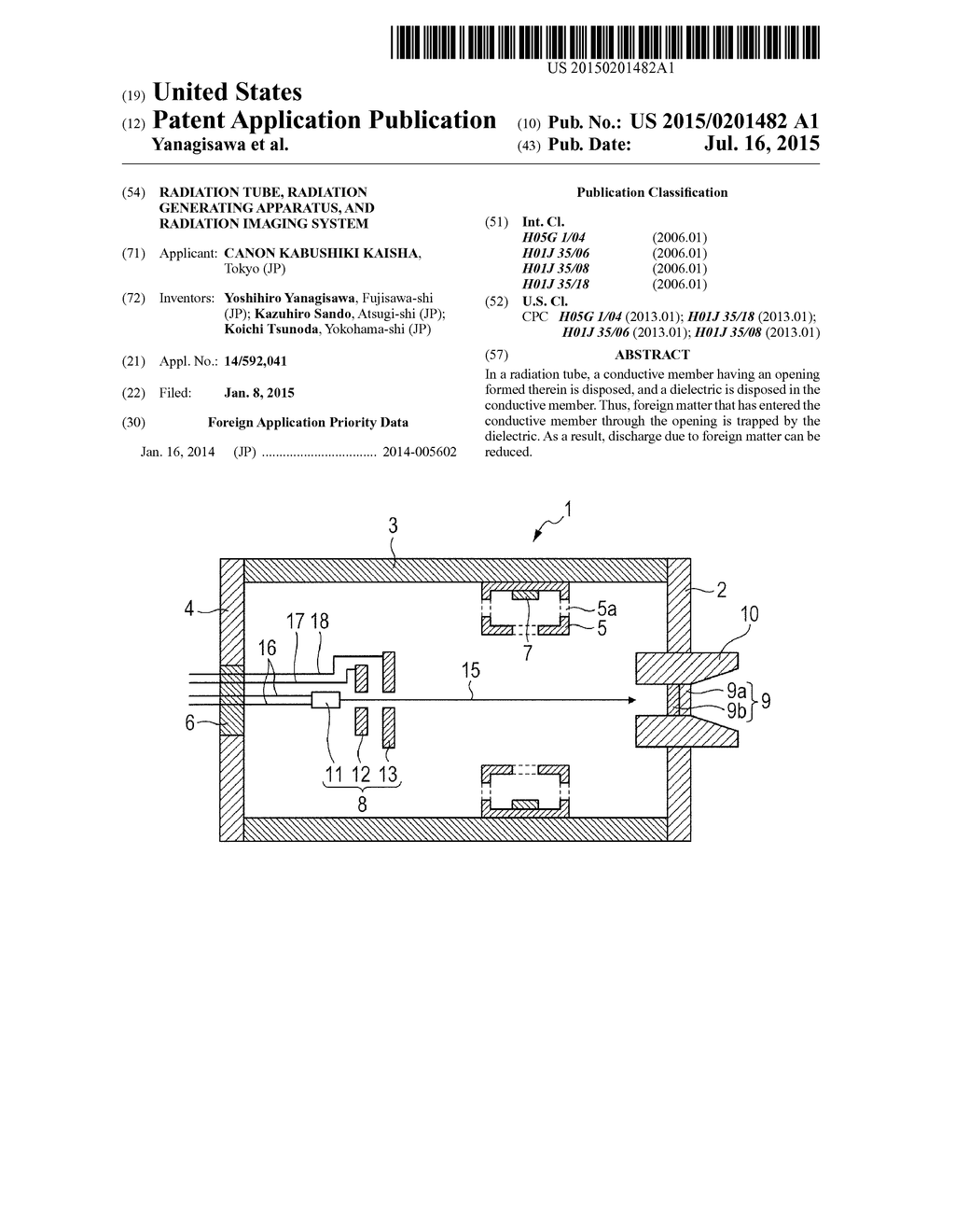 RADIATION TUBE, RADIATION GENERATING APPARATUS, AND RADIATION IMAGING     SYSTEM - diagram, schematic, and image 01