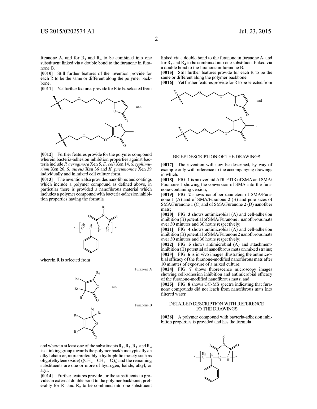 A FURANONE CONTAINING POLYMER COMPOUND WITH BACTERIA-ADHESION PROPERTIES - diagram, schematic, and image 10