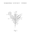 TOOL AND METHOD FOR SHEATHING AN ELONGATE PRODUCT AVAILABLE BY THE METER diagram and image