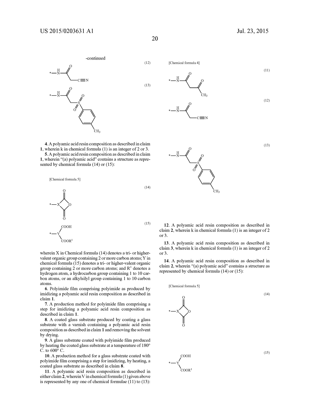 POLYAMIC ACID RESIN COMPOSITION, POLYIMIDE FILM USING SAME, AND METHOD FOR     PRODUCING SAID POLYIMIDE FILM - diagram, schematic, and image 21