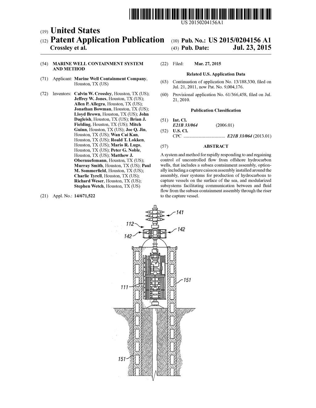 MARINE WELL CONTAINMENT SYSTEM AND METHOD - diagram, schematic, and image 01