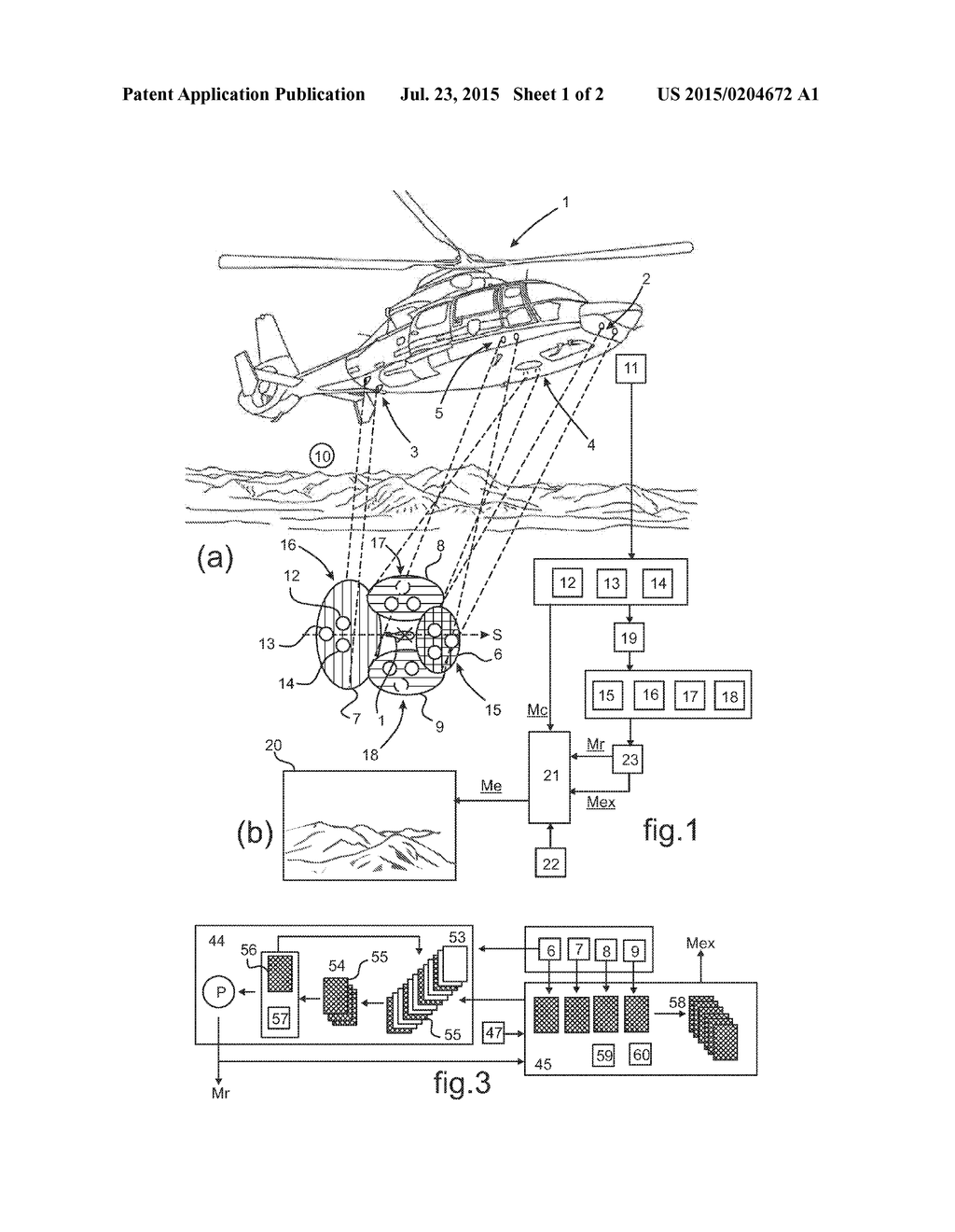 METHOD OF ASSISTING IN THE NAVIGATION OF A ROTORCRAFT BY DYNAMICALLY     DISPLAYING A REPRESENTATION OF THE OUTSIDE WORLD CONSTRUCTED IN FLIGHT IN     INSTANTANEOUS AND/OR DEFERRED MANNER - diagram, schematic, and image 02