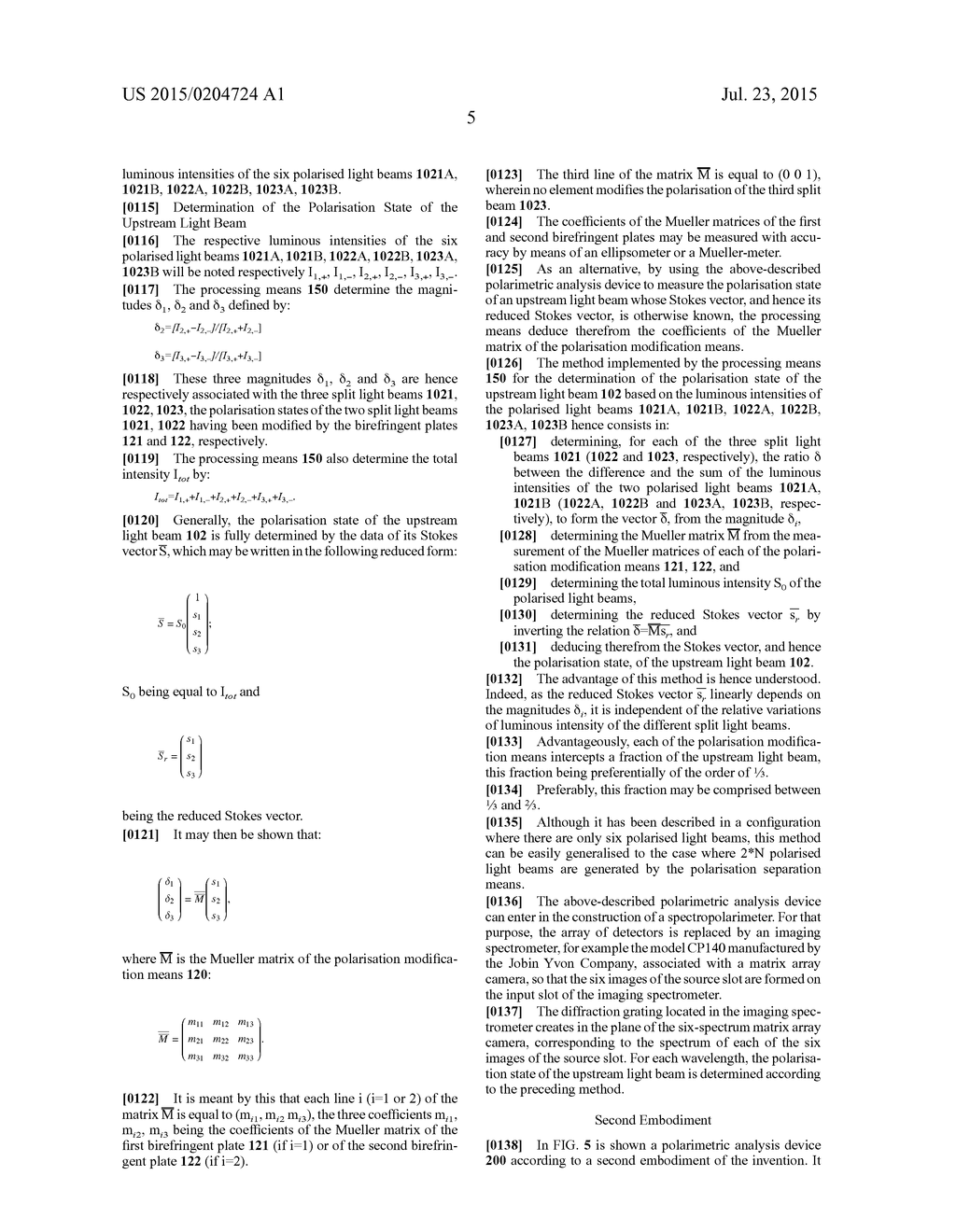 WAVEFRONT-DIVISION POLARIMETRIC ANALYSIS METHOD AND DEVICE,     SPECTROPOLARIMETER, POLARIMETRIC CAMERA AND OPTICAL MICROSCOPE USING SUCH     A DEVICE - diagram, schematic, and image 10